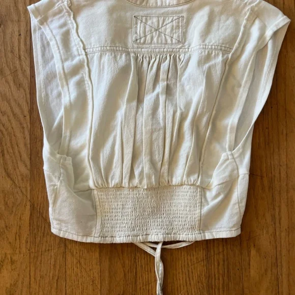 We The Free white 100% cotton white crop top size xs - Picture 6 of 7